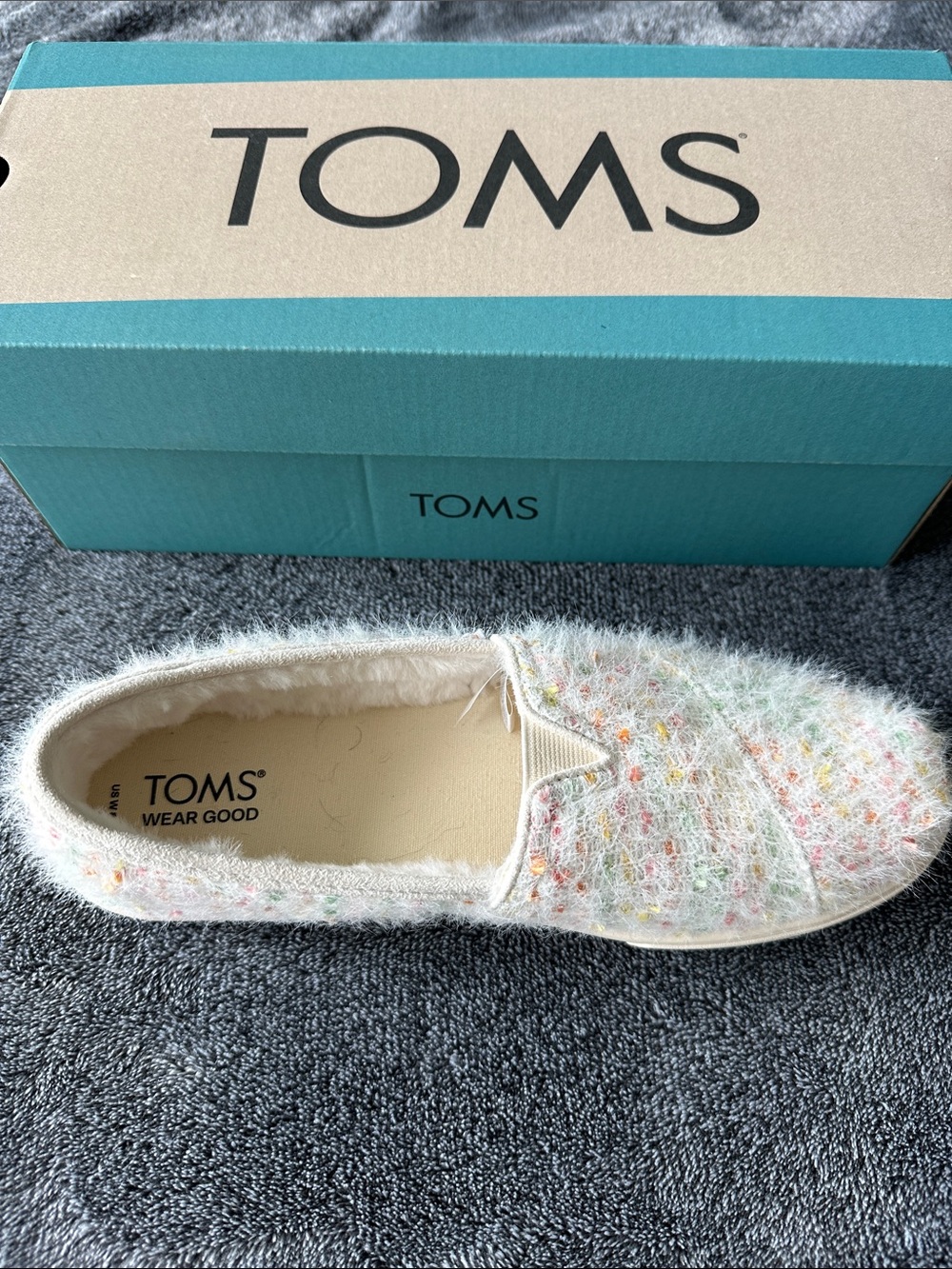 TOMS Alpargata Cupsole - chenille sweater knit/faux fur